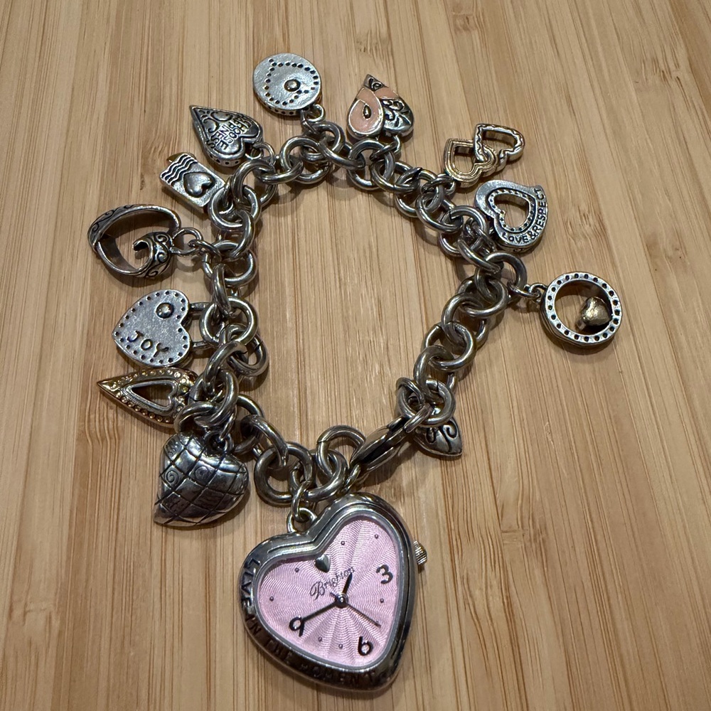 Brighton Power of Pink Charm Watch Bracelet